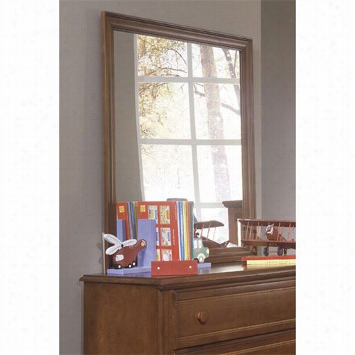 Carolina Furitur E316400 Carolina Crossroads 30" ;" X 34"" Landscape Mirrror In Brown Cherry