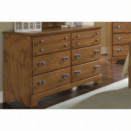 Carolina Furniture 385600 Creek Side 6 Drawer Doubl Dresser In Autumn Oak