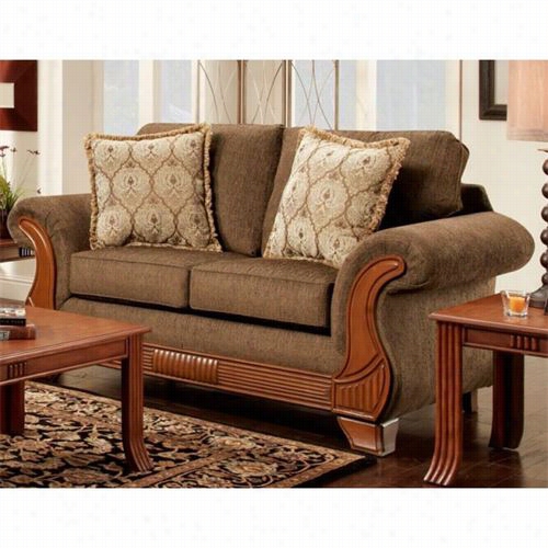 Chelsea Home Furniturr E198402-kb Shannen Loveseat In Relationship Brown