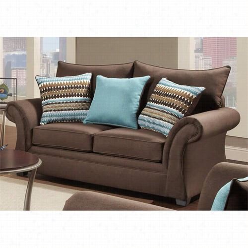 Chelsea Home Furniture 471560-l-jc Jayne Jitterbug Cocoa Loveseat