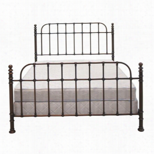 Clasic Flame B565qc Bell""o Queen Historicc Metal Decorative Fraame Bed In Dark Copper