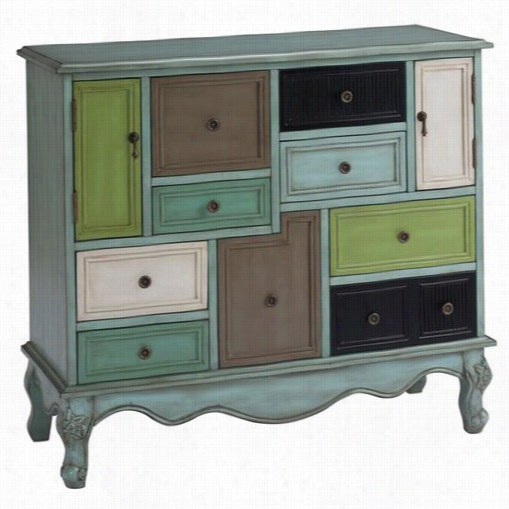 Coast To Coast 6674889 Nine Drawer Two  Door Cabinet In Lelie Multicolor