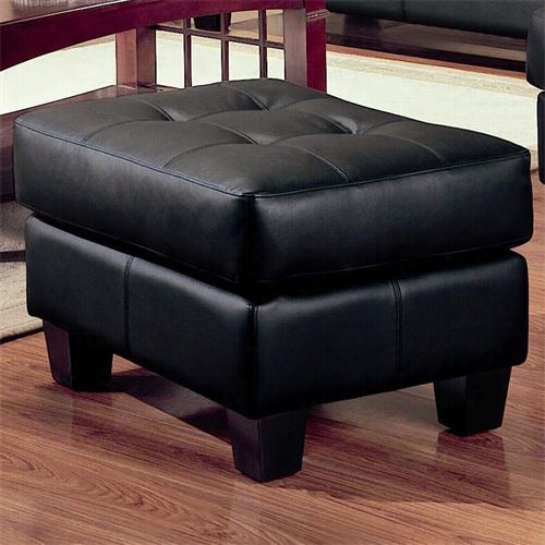 Coaster Furniture 501684 Samuel Contemporary Leather Ottoman In Blzck