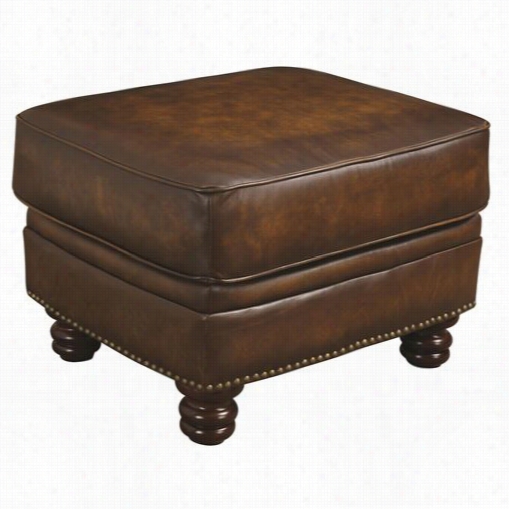 Coaster Furniture 503984 Montbrook Hand Rubbed Brown Leather Ottoman