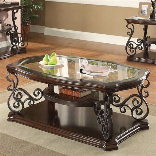 Coaster Furniture 702448 Occasional Group Traditional Coffee Table In Mahogany