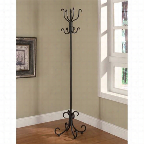 Coaster Fur Iture 900863 Curved Coat Rack In Black