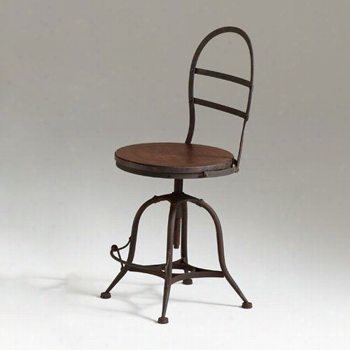 Cyan Design 04916 Lucca Chair In Raw Iron/ntural Wood