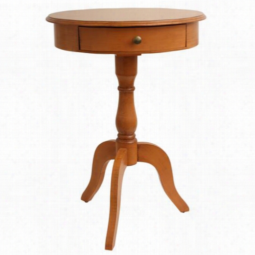 Decor Therapy Fr1791 Ppedestal Table In Honey Pine