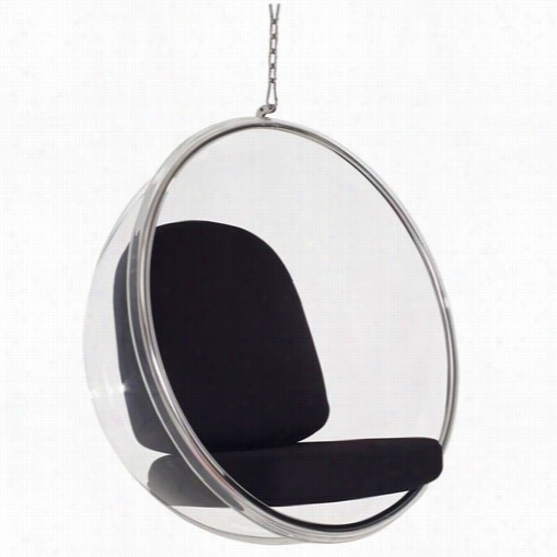 East End Imports Eei-111-blk Ring Chair With Black Pillows