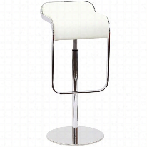East End Import S Eei_318-whi Lem Barstool In Genuine White Leather