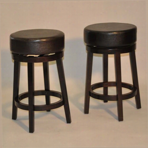 Eci Furniture 1310-99-bl 20"" Backless Swivel Stool With Place - Set Of 2