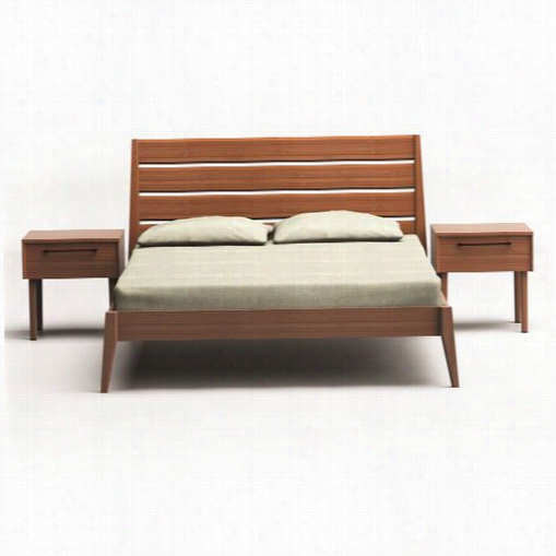 Greenigton G0091cag-0092ca-g0092ca Sienna Eastern Sovereign Platform Bedroom Set In Caramelized Includes Bed Nd Nightstands