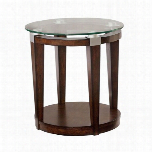 Hamary 247-916 Solitaire Round Acccent Table In Rich Dark Brown