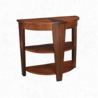 Hammary T20034199-00 Oasis Demilune End Table In Medium Brown