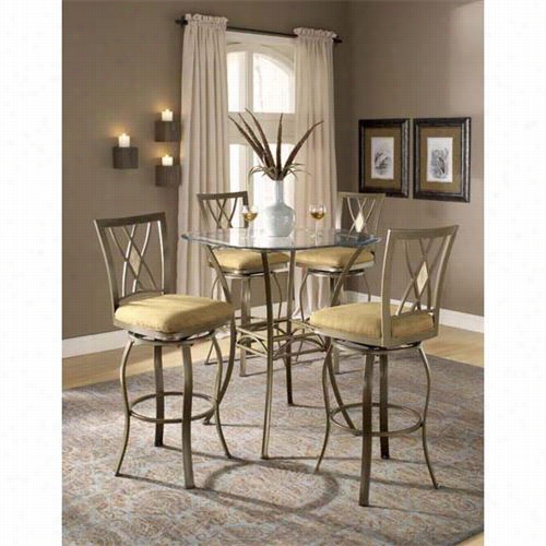 Hillsdale Appendages 4815ptbsdm5 Brookside 5p Ieces Bistro Set With Diamond Barstools