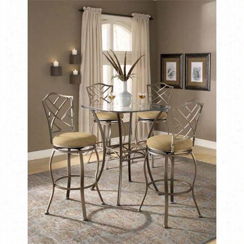 Hillsddale Equipage 4815ptbshr5 Brookside 5 Pieces Bistro Set With Hanover Barstools