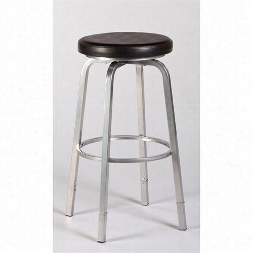 Hilllsdale Furniture 5163-830 Neeman Backless Counter/hinder Stool In Silver With Nested Leg