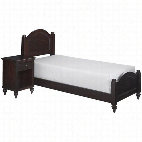 Home Styles 5542-4020 Bermudq Twin Bed Andd Night Stand