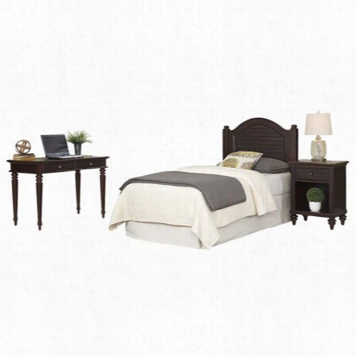 Home Styles 5542-4025 Bermuda Twkn Headboard, Night Stand And Desk