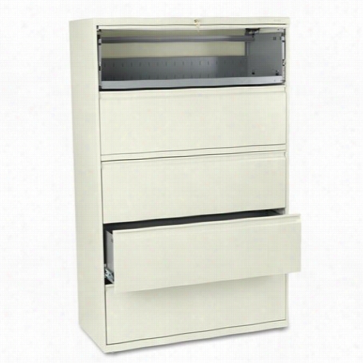Honn Industries Hon895l 800 Series 42""5  Drawers Laateral File With Roll Out/posting Shelves