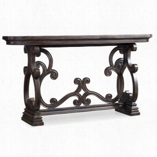 Hooker Furniture 5165-85001 Davalle Scroll Console In Dark Wood