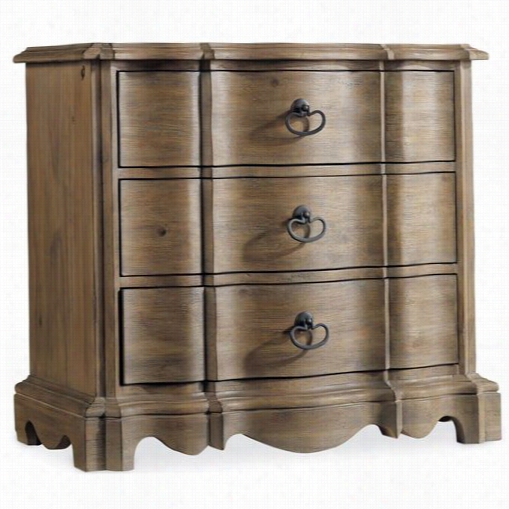 Hooker Furnirure 5180-900116 Corsica  Three Drawer Nig Htstand In Light Wood