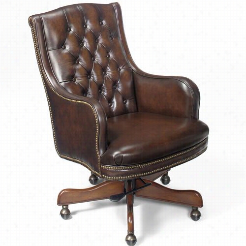 Hooker Furniture Ec325 James River Mancheter Executive Sivel Tilt Chair In Dark Wood