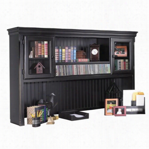 Kathy Ireland Home  By Martin So682 Southampton Onyx Deluxe Hutch In Onyx Black