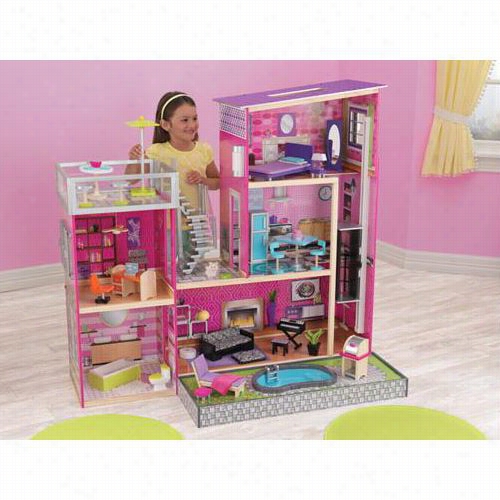 Kidkraft 65833 Uptown Dollhouse With Furniture