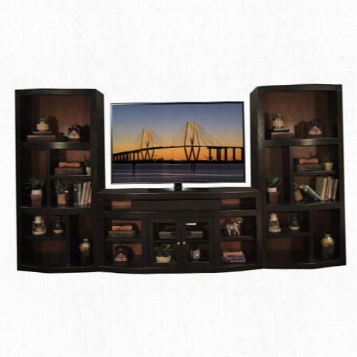 Legends Equipage Md1565.moc-md3201.moc Moondance 66"" Console With Two Pier Cabinet In Mocha