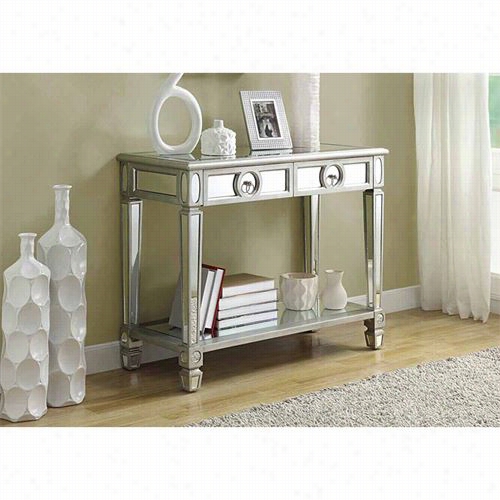 Monarch Spe Cialties I3700 38""l Ofa Bracket Table With 2 Drawers In Mirrored