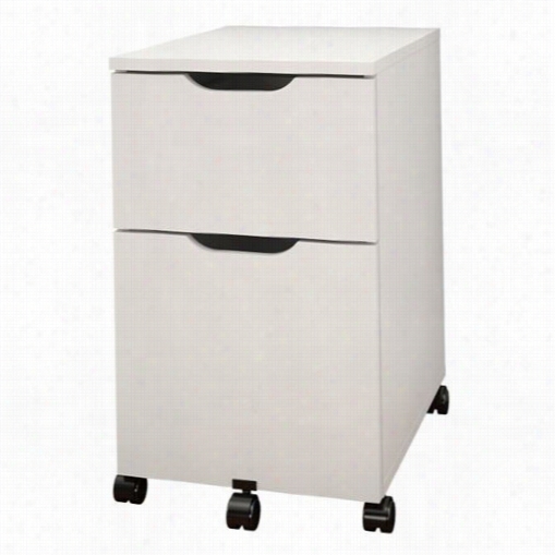 Nexera 603203 Arobas Mobile Filing Cabinet In White