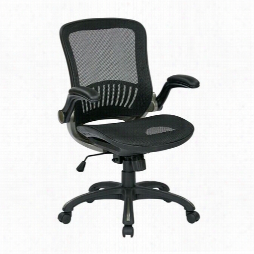 Office Star Emh69007 Office Chair In Black With Titanium