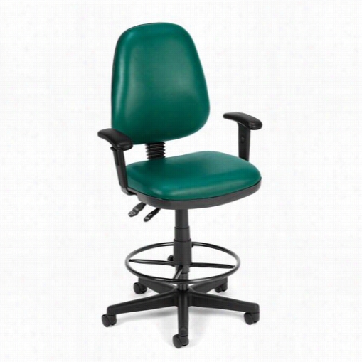 Omf 119-vam-aadk Strraton Series Vinyl Task Chair With  Arms And Drafting Kit