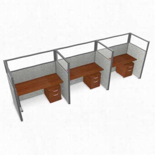 Ofm T1x3-6360-p Rize 63"" X 60"" ; 1x3 Privacy Station Units With Polyycardbonate Panels