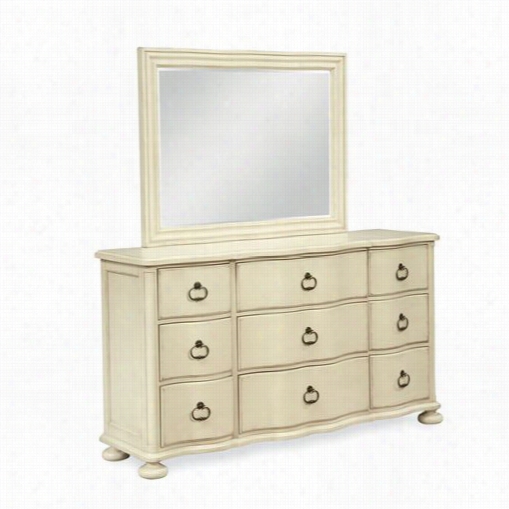 Paula Deen Furniture 393050-39404m Rive Rhuose Dresser And View Mirror In River Boat