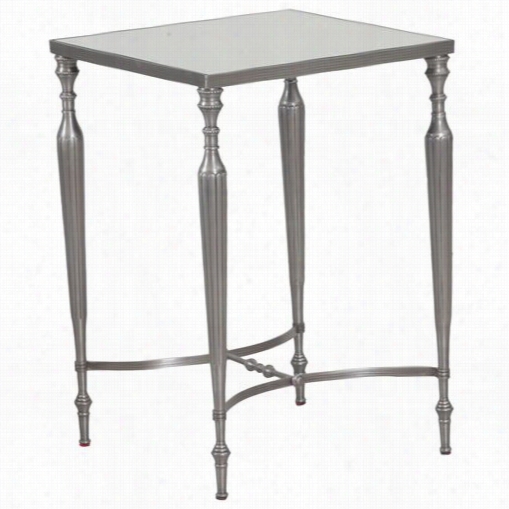 Powell Furniture 14bo7091 Bombay Nassau Square Table In Polished Nickel