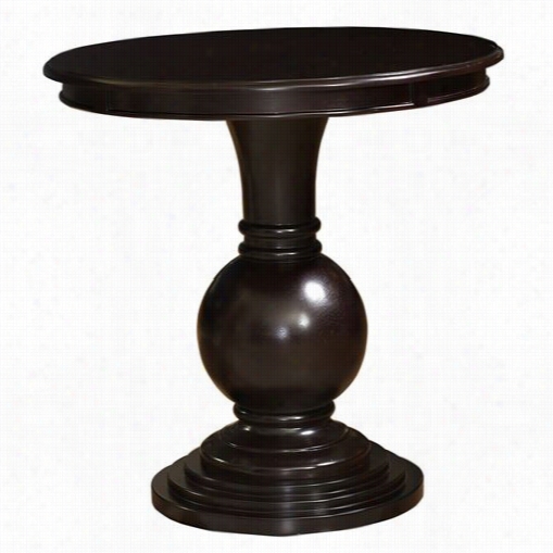 Pwell Furniture 809-350 Round Accent Table In Espresso