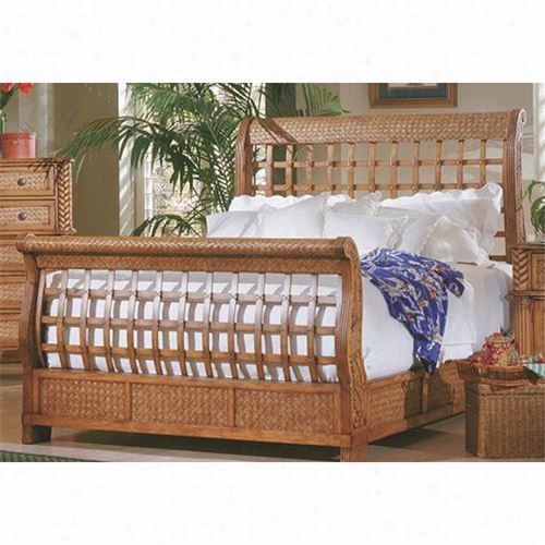 Progressive Furniture 1416-95-1416-96-1416-98 Palm Court King Sleigh Bed In Island Pine