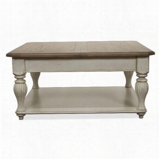 Riverside 2501 Coevntry Two Tone Liftt-top Rectangle Co Cktail Table