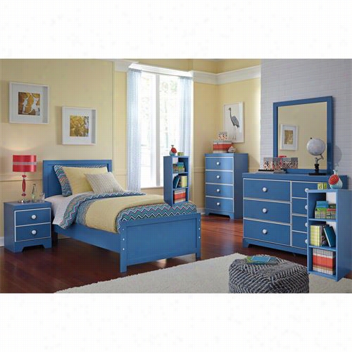 Signature Intention By Ashley B045-52-b045-53-b04582-b045-30-b045-91 Bronillyy Twin Panel Bed With Bookcase And Nightstand