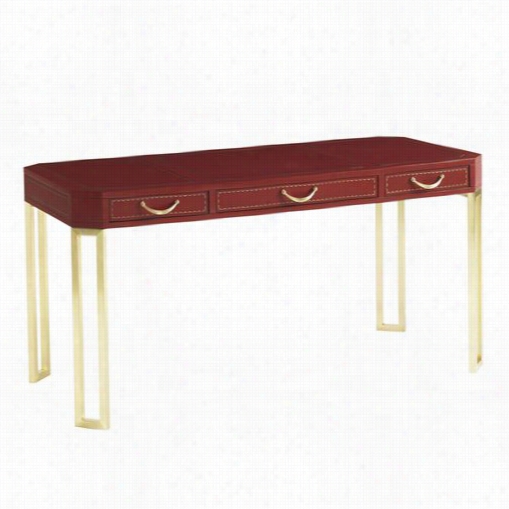 Sligh 100rd-404  Studio Designs Writing Desk In Mandarin Red/bright Gold