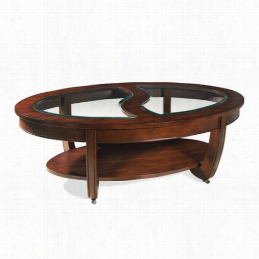 Steve Silver Ln250ca London Cocktail Table In Cherry With Caster
