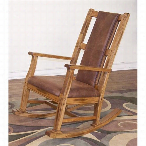 Sunny Designs 1935ro-2 Sedona Rocker In Rustic Oak With T-cushion Seat And Back