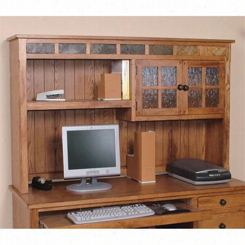 Sunny Designs 2863ro-h Sedona 58"&qot; Computer Desk Hutch In Rustic Oak