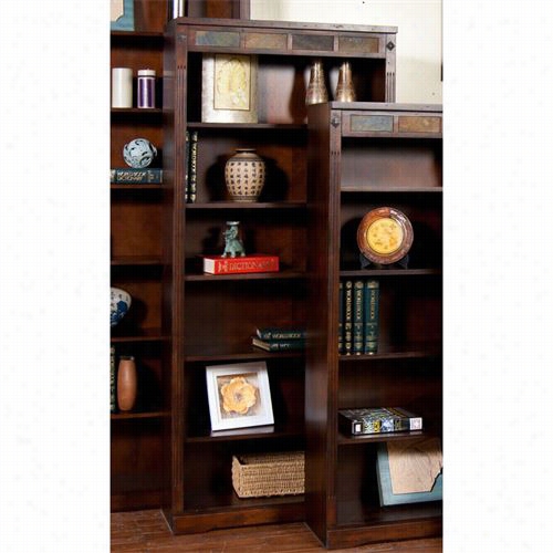 Sunny Design S 2952dc-72 Santa Fe 72""hbookcase In Darkc Hocolate