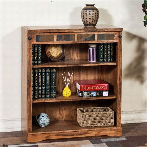 Bright Designs 2952ro-36 Sedona 36""h Bookcase In Rustic Oak