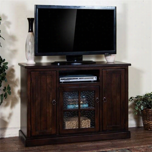 Sunny Designs 3474dc-48 Santa Fe 48"" Tv Console In Dark Chocolate