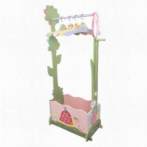 Teamson W-7482a Sorcery Garden Dress Up Valet Rack With 4 Hnagers