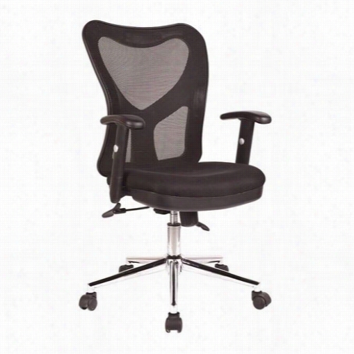 Techni Mobili Rt A-00988m-bk Hig-hback Mesh Task Chair In Black